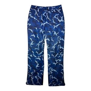 Amazon Essentials Men's Water-Resistant Snowboard Snow Pant Blue Camo Size Large